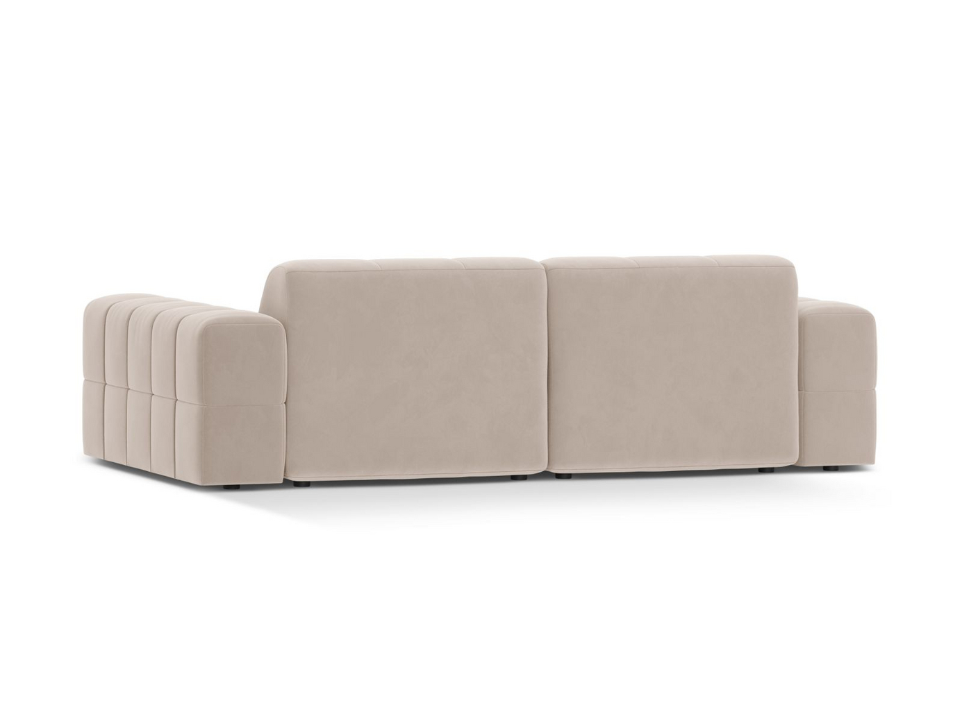 Cosmopolitan Design fløyelssofa, "Chicago", 3-seter, 212 × 102 × 78 cm, Venus, svarte plastben