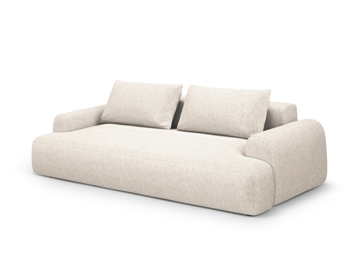 Cosmopolitan Design sofa, "Calma", 3-seter, 200 × 100 × 84 cm, Baltimore, svarte plastben