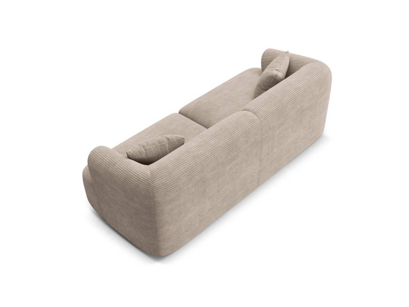 Cosmopolitan Design modulsofa, "Campi", 3-seter, 220 × 90 × 70 cm, Lincoln, svarte plastben