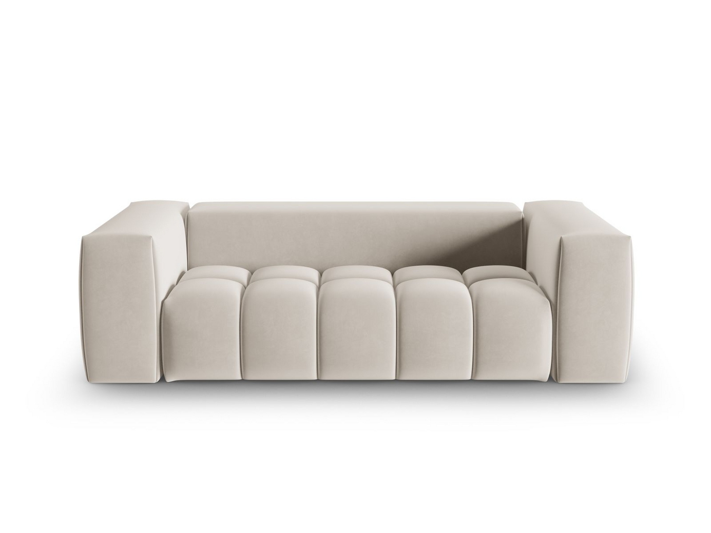 Cosmopolitan Design fløyelsmodulsofa, "Verona", 3-seter, 200 × 85 × 70 cm, Casino, svarte plastben