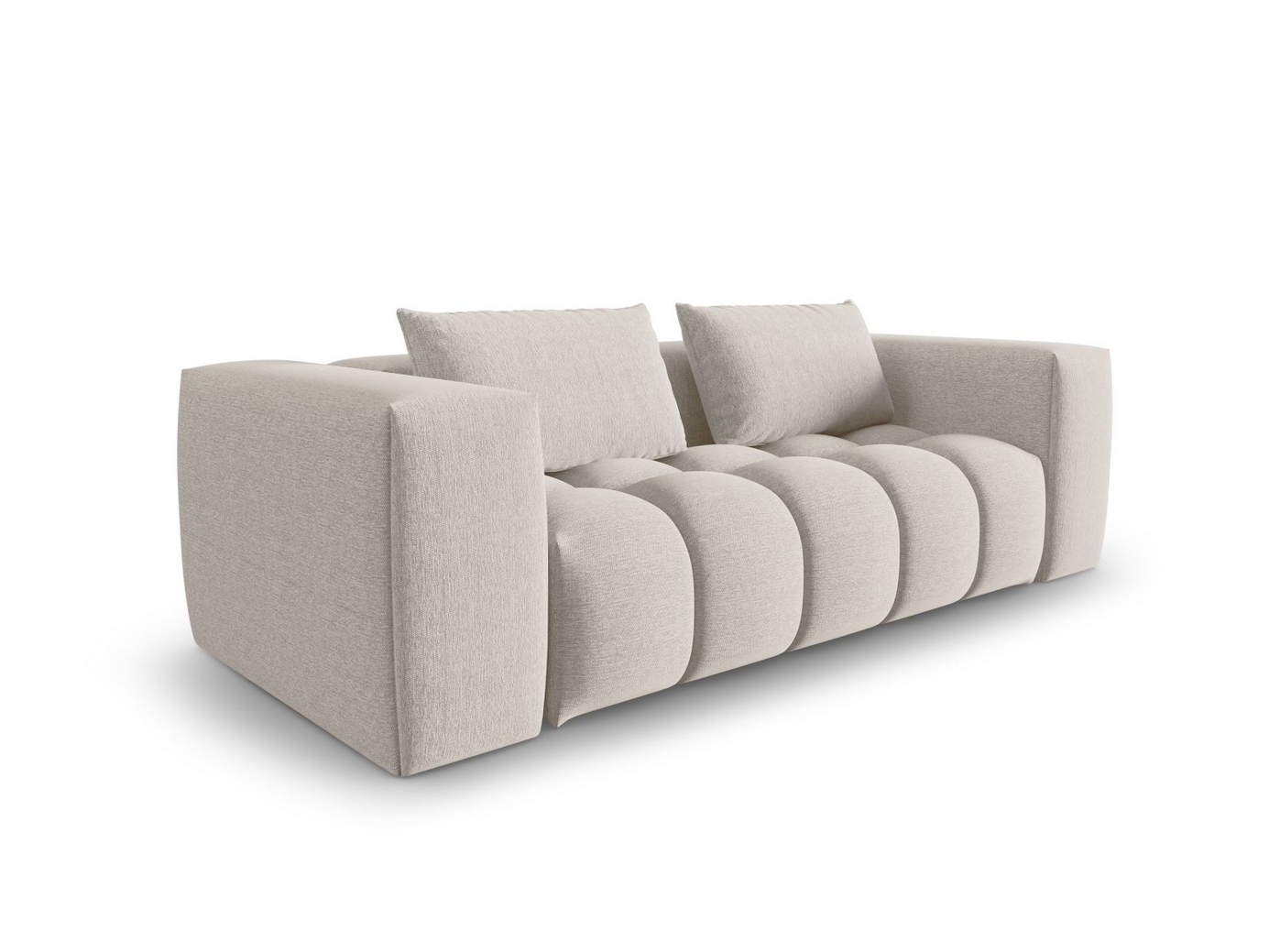 Cosmopolitan Design modulsofa, "Verona", 3-seter, 200 × 85 × 70 cm, Sorella, svarte plastben