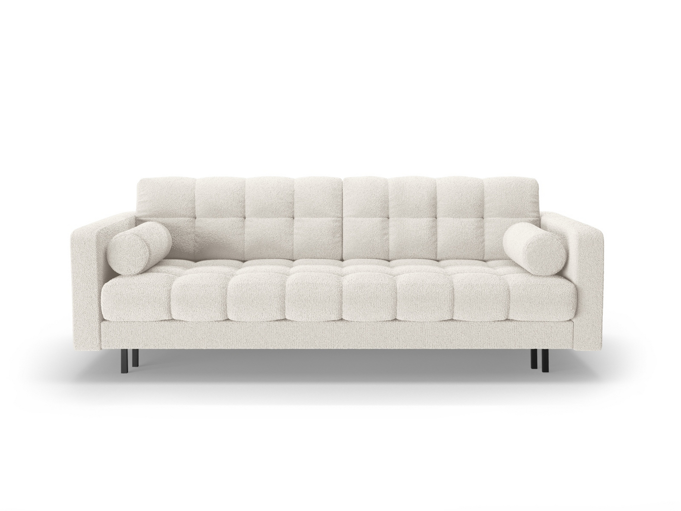 Cosmopolitan Design bouclé-sovesofa med oppbevaring, 