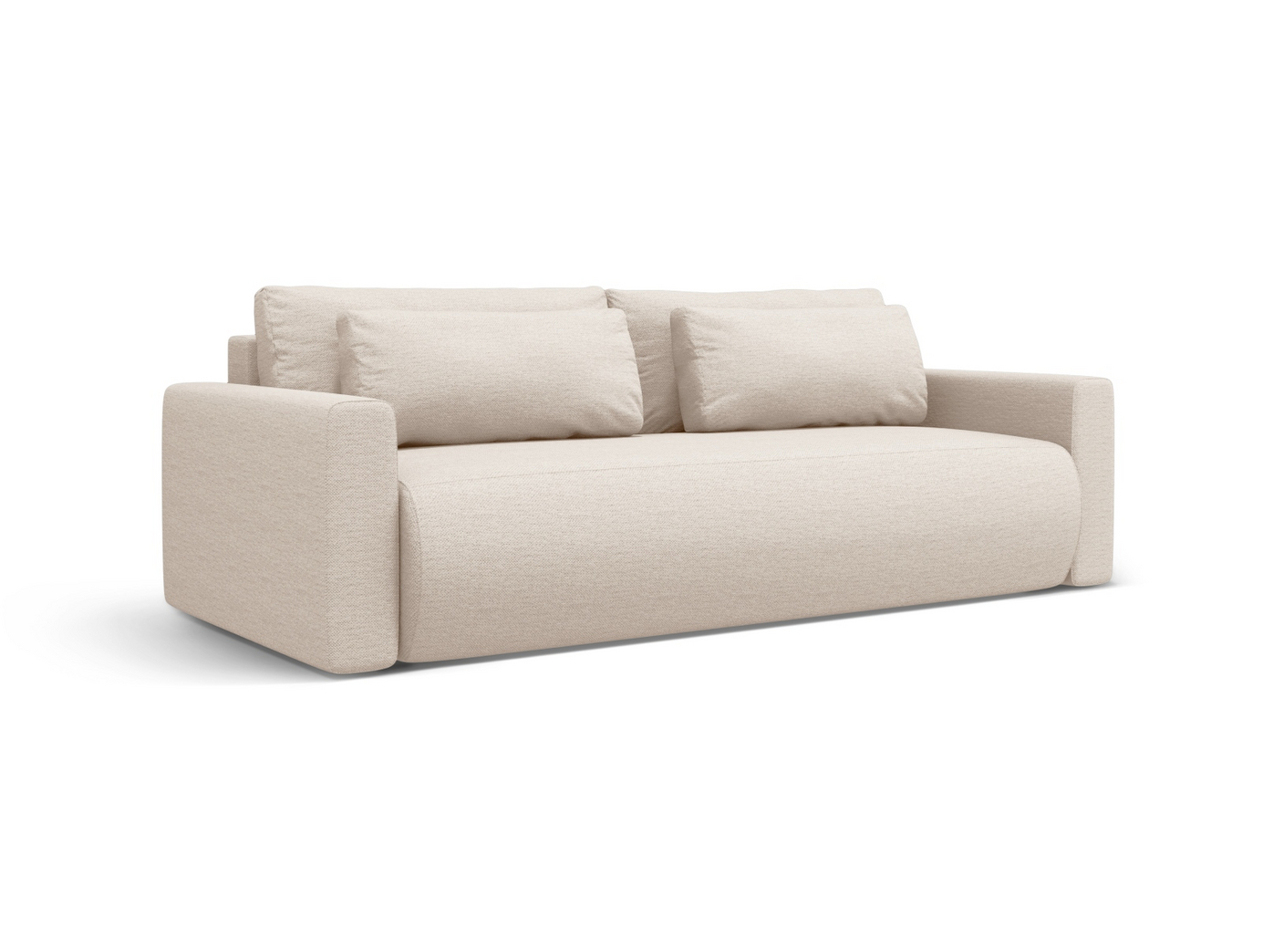 Cosmopolitan Design sovesofa med oppbevaring, "Belfast", 3-seter, 238 × 105 × 84 cm, Heritage, svarte plastben