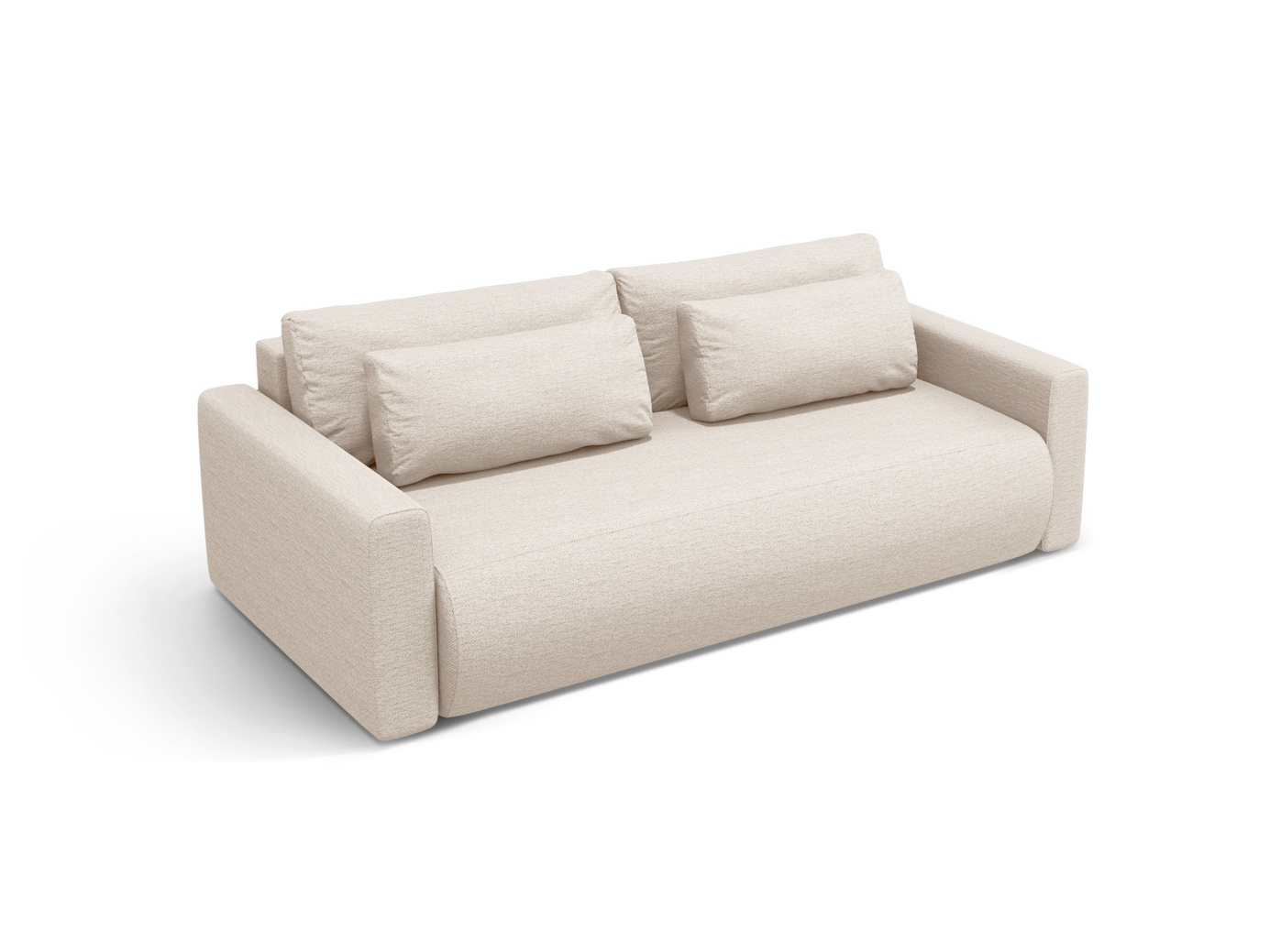 Cosmopolitan Design sovesofa med oppbevaring, "Belfast", 3-seter, 238 × 105 × 84 cm, Heritage, svarte plastben