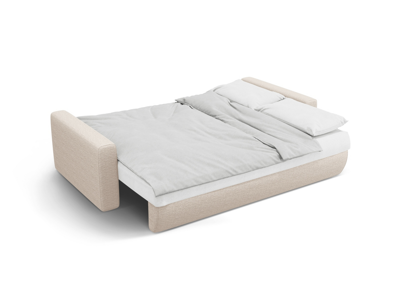 Cosmopolitan Design sovesofa med oppbevaring, "Belfast", 3-seter, 238 × 105 × 84 cm, Heritage, svarte plastben