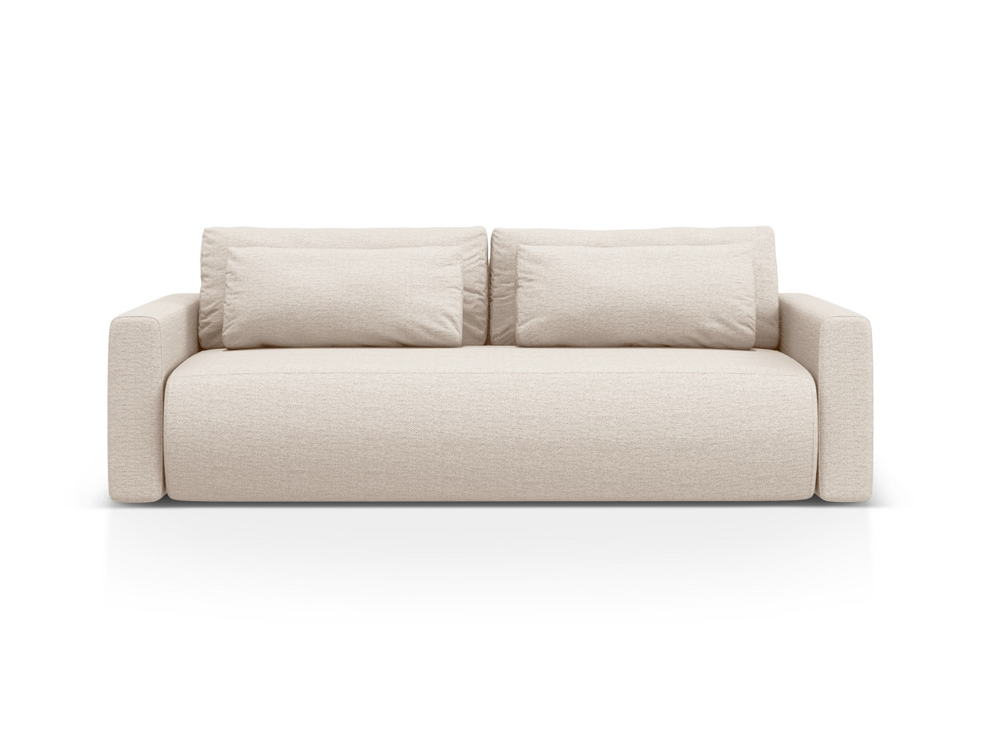 Cosmopolitan Design sovesofa med oppbevaring, "Belfast", 3-seter, 238 × 105 × 84 cm, Heritage, svarte plastben