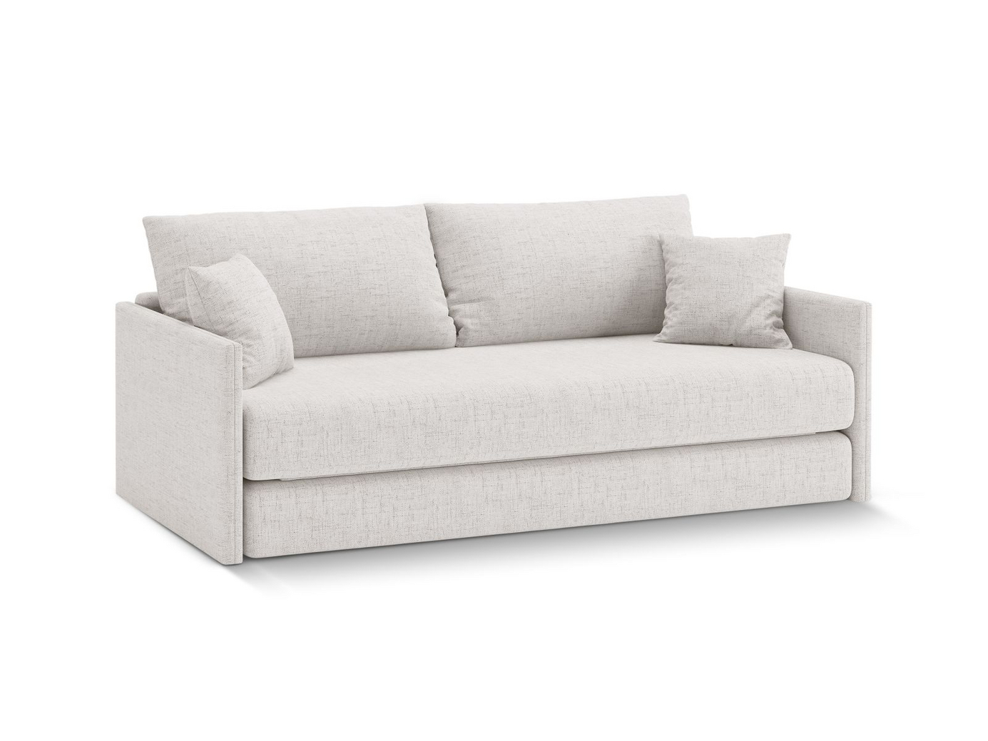Cosmopolitan Design sovesofa, "Shannon", 3-seter, 209 × 94 × 87 cm, Moly, svarte plastben
