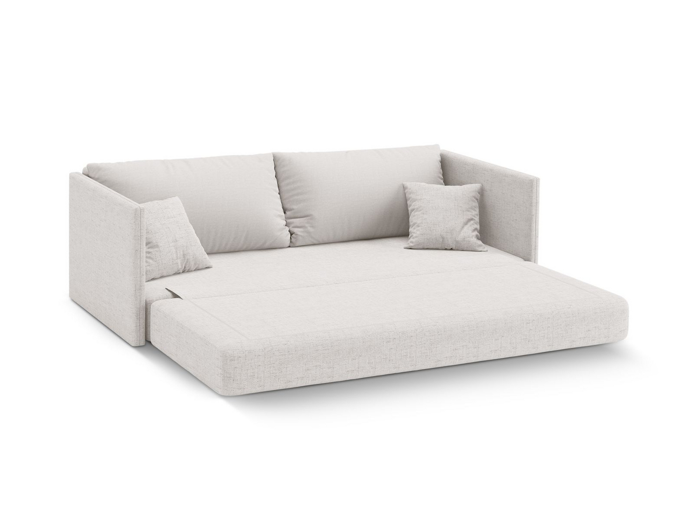 Cosmopolitan Design sovesofa, "Shannon", 3-seter, 209 × 94 × 87 cm, Moly, svarte plastben