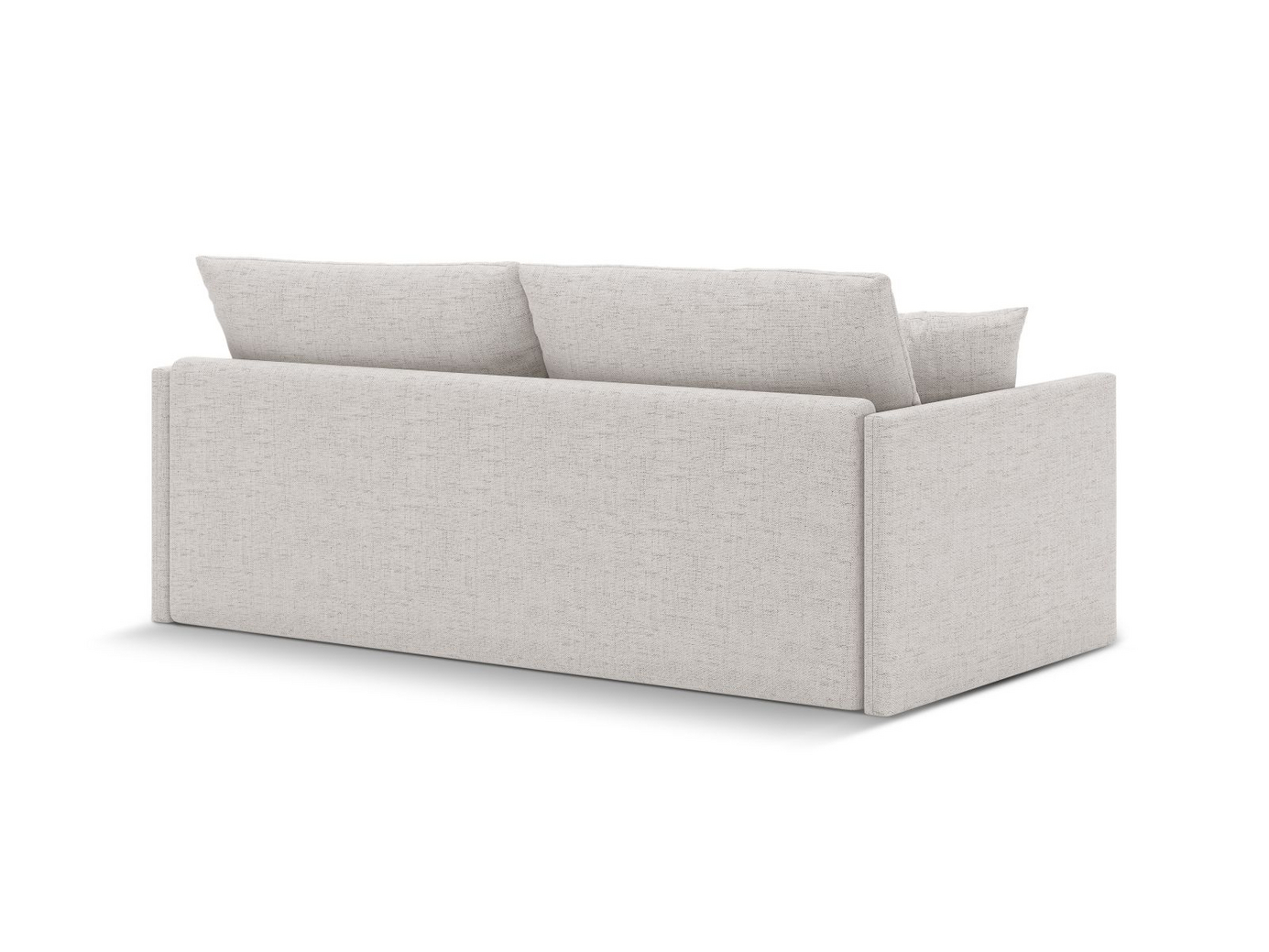 Cosmopolitan Design sovesofa, "Shannon", 3-seter, 209 × 94 × 87 cm, Moly, svarte plastben