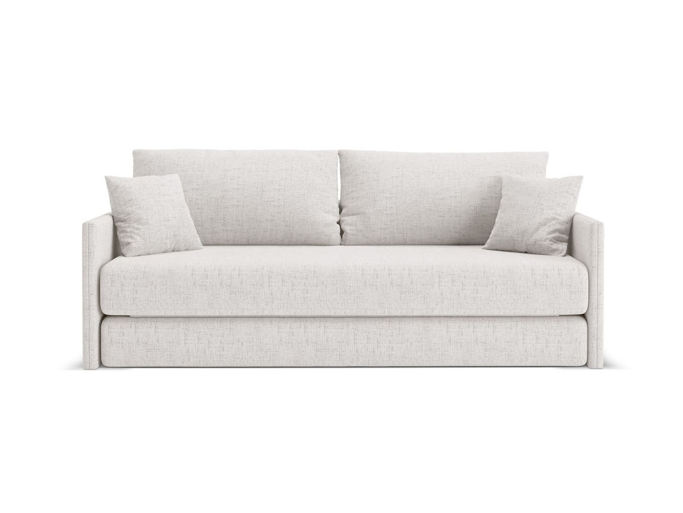 Cosmopolitan Design sovesofa, "Shannon", 3-seter, 209 × 94 × 87 cm, Moly, svarte plastben