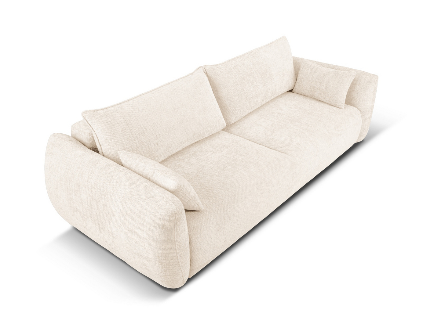 Cosmopolitan Design sovesofa med oppbevaring, "Matera", 3-seter, 240 × 108 × 86 cm, Haga, svarte plastben