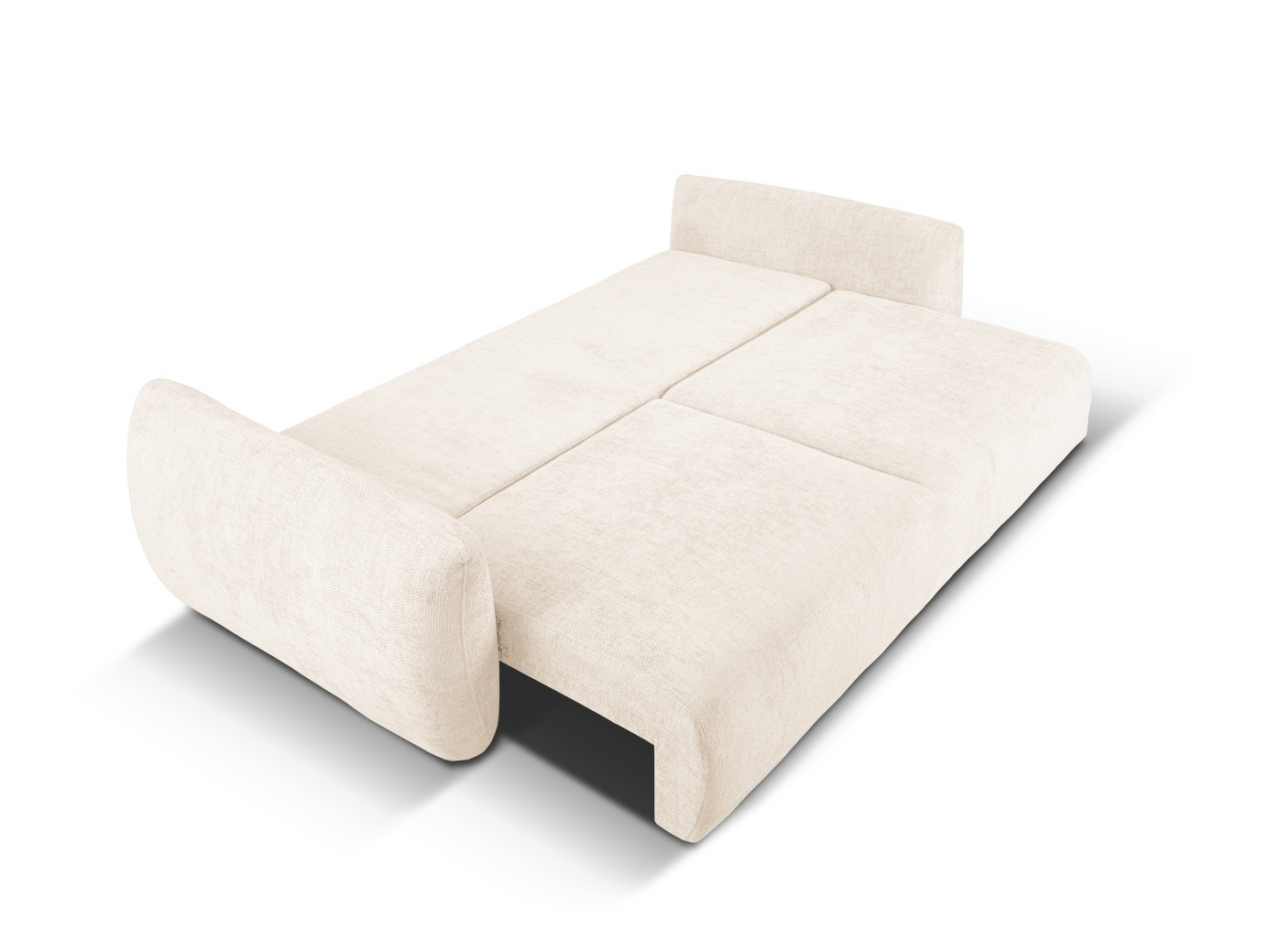 Cosmopolitan Design sovesofa med oppbevaring, "Matera", 3-seter, 240 × 108 × 86 cm, Haga, svarte plastben