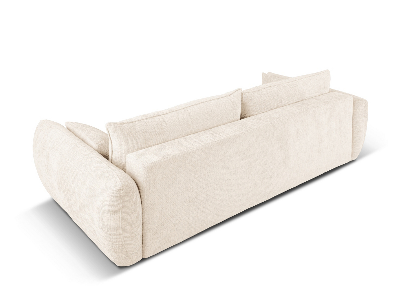 Cosmopolitan Design sovesofa med oppbevaring, "Matera", 3-seter, 240 × 108 × 86 cm, Haga, svarte plastben