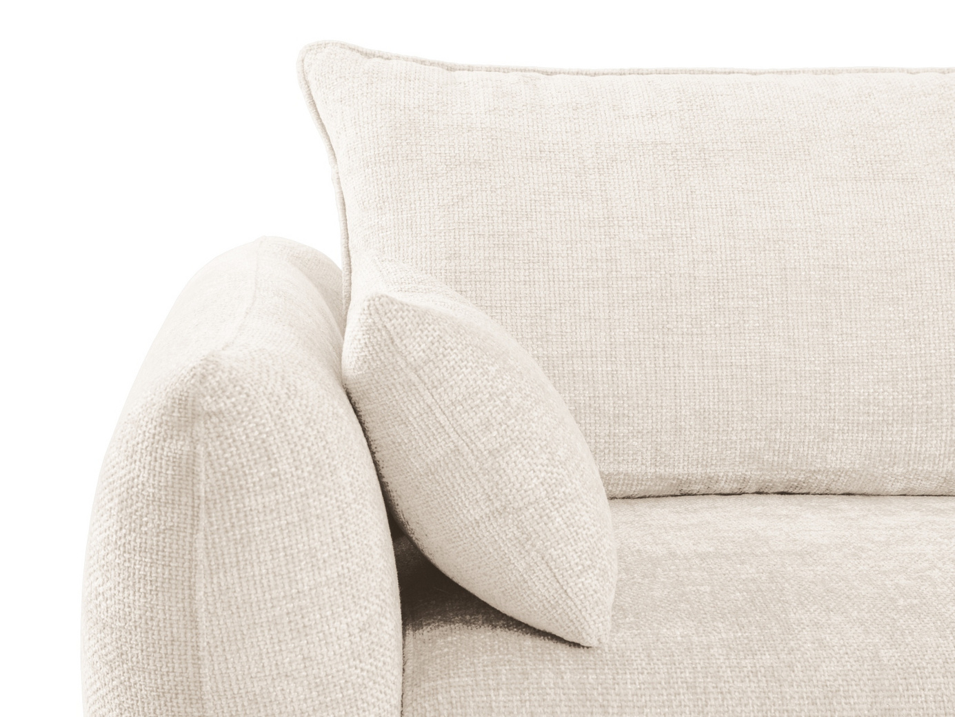 Cosmopolitan Design sovesofa med oppbevaring, "Matera", 3-seter, 240 × 108 × 86 cm, Haga, svarte plastben