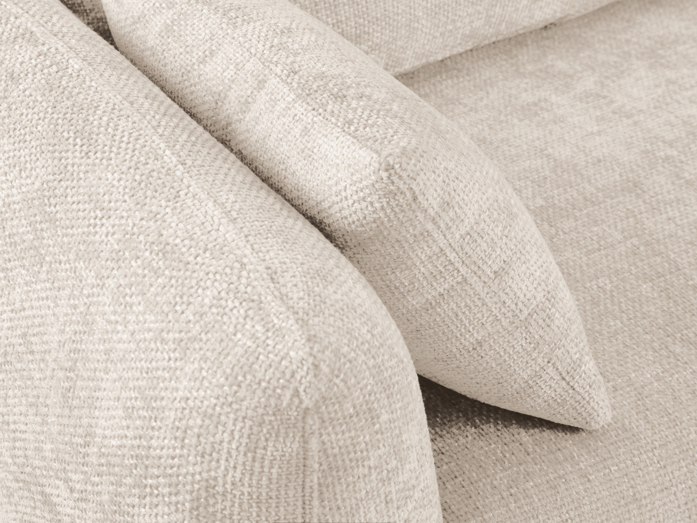 Cosmopolitan Design sovesofa med oppbevaring, "Matera", 3-seter, 240 × 108 × 86 cm, Haga, svarte plastben