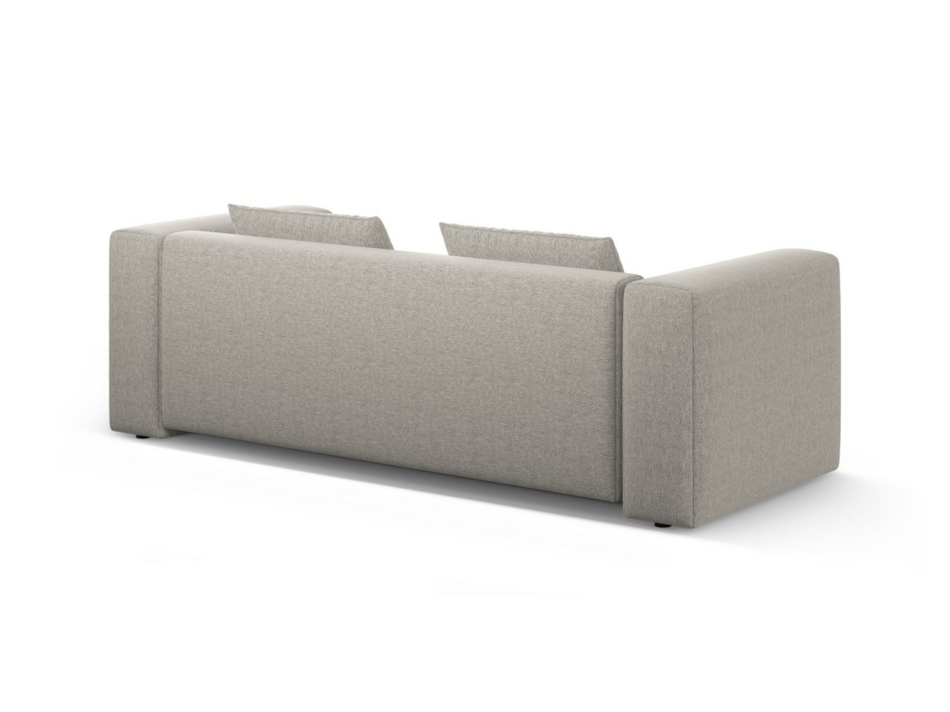 Cosmopolitan Design sovesofa med oppbevaring, "Verona", 3-seter, 252 × 98 × 85 cm, Sorella, svarte plastben