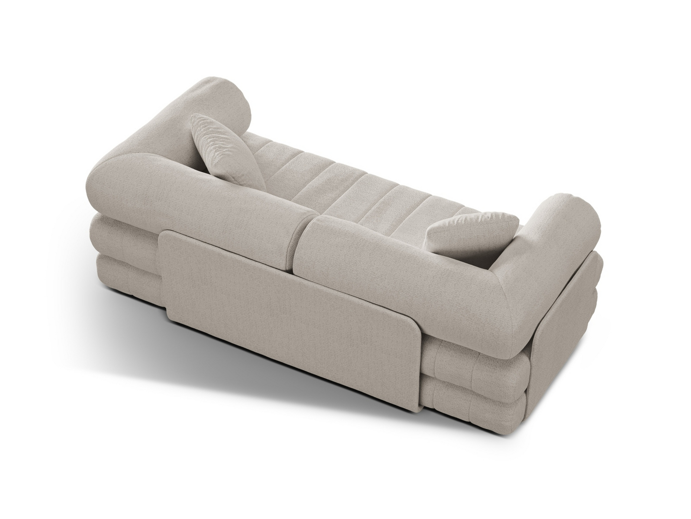 Cosmopolitan Design sovesofa, "Kemi", 3-seter, 206 × 95 × 70 cm, CORAL, svarte metallben