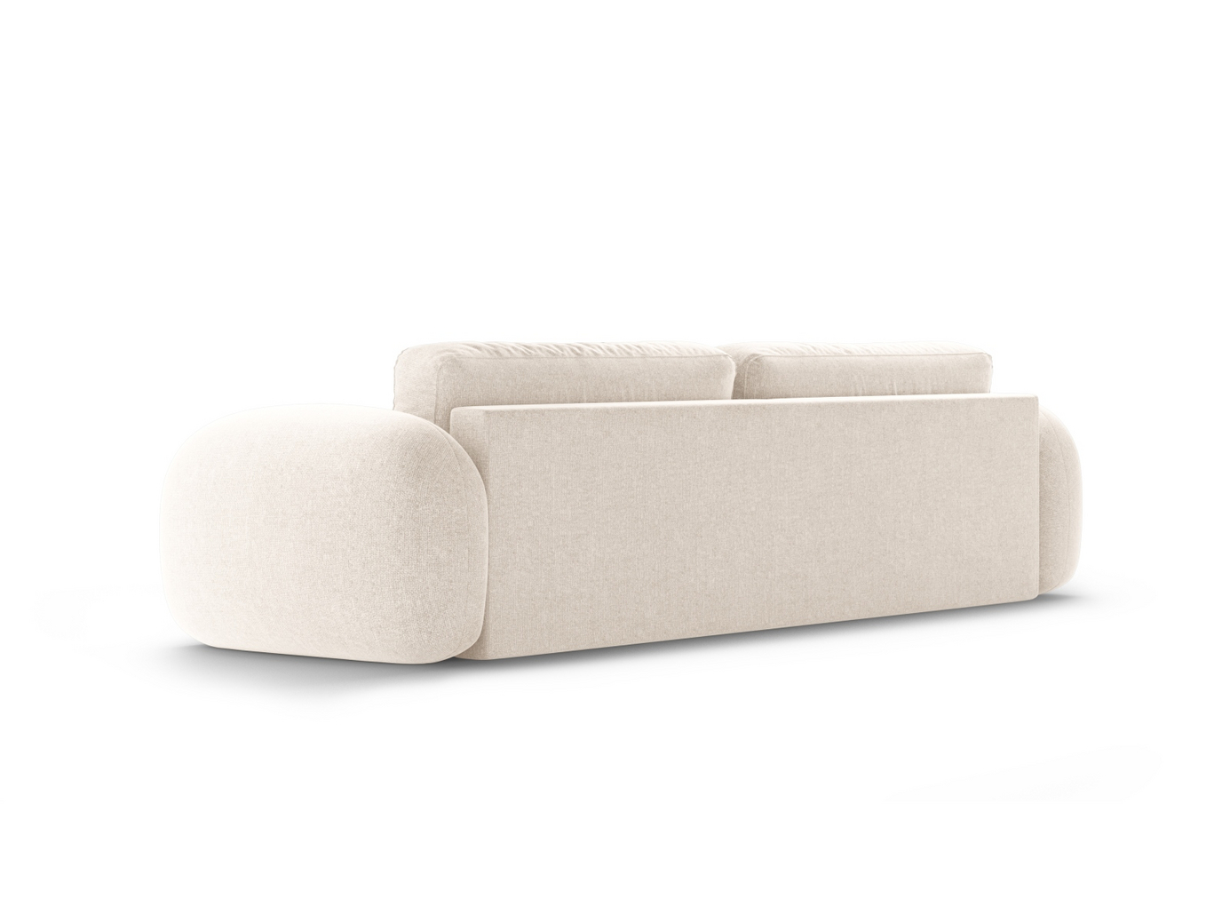 Cosmopolitan Design sovesofa med oppbevaring, "Tonale", 3-seter, 262 × 105 × 88 cm, Eden 10, svarte plastben