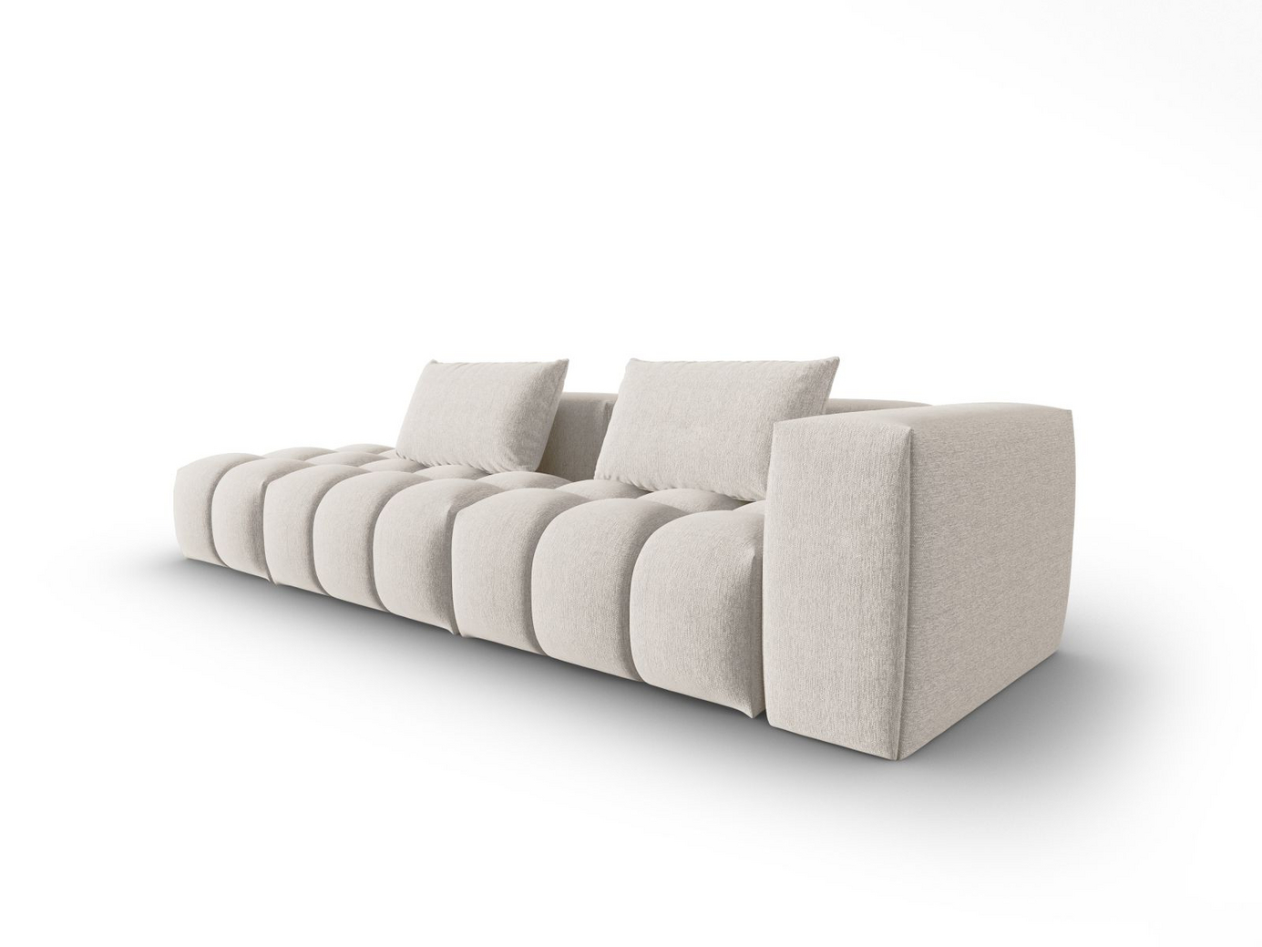 Cosmopolitan Design venstrevendt modulsofa, "Verona", 4-seter, 265 × 85 × 70 cm, Sorella, svarte plastben