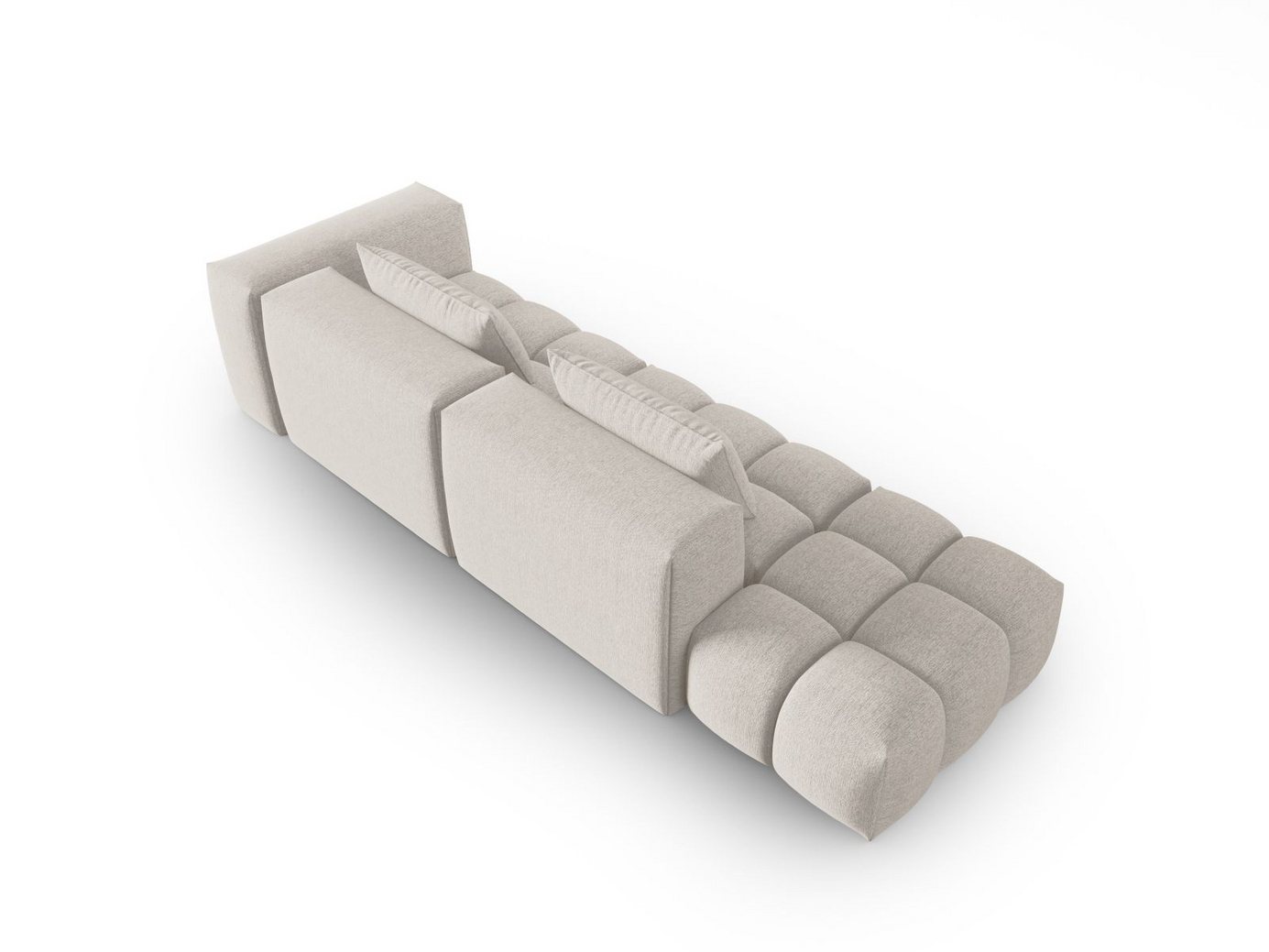 Cosmopolitan Design venstrevendt modulsofa, "Verona", 4-seter, 265 × 85 × 70 cm, Sorella, svarte plastben