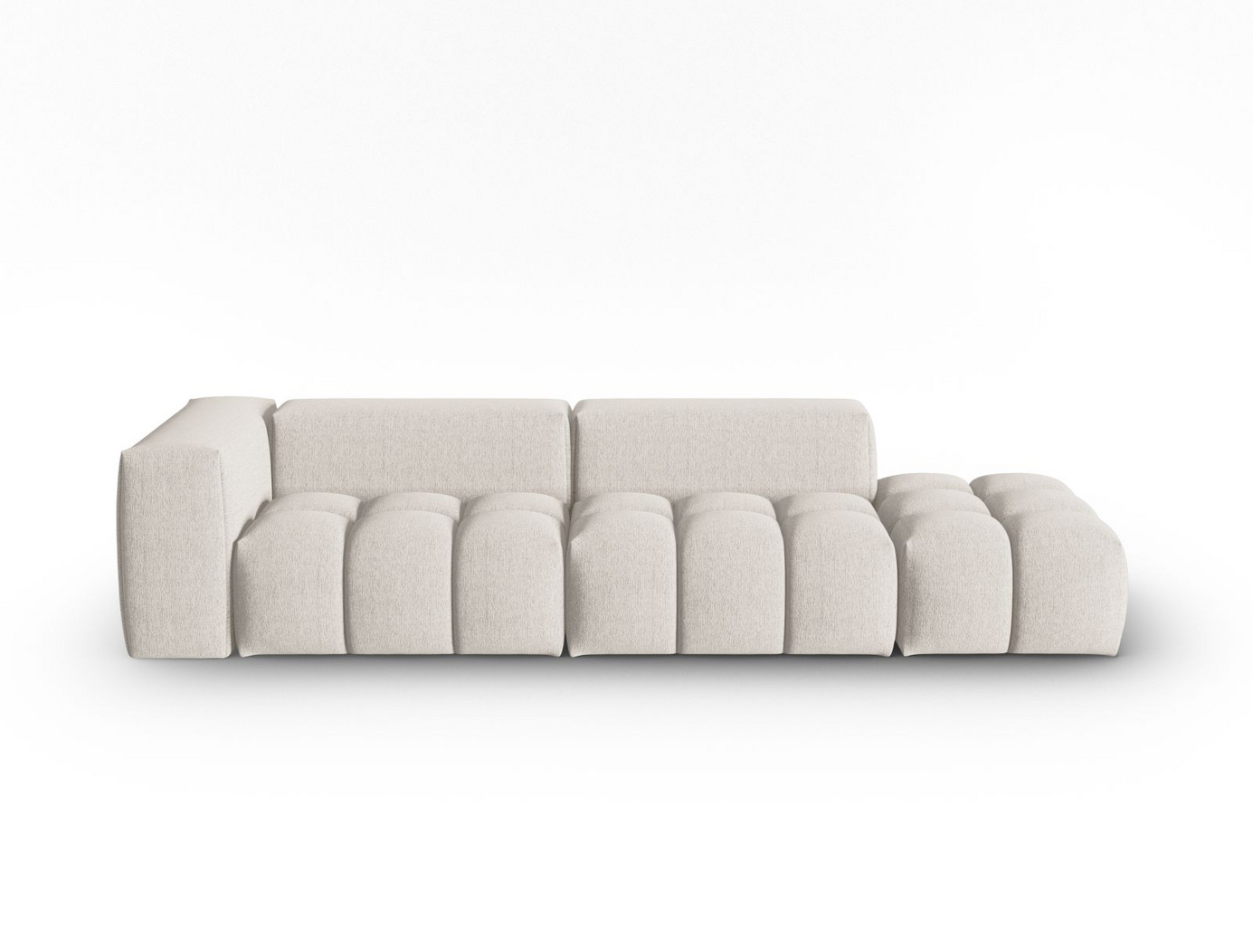 Cosmopolitan Design høyrevendt modulsofa, "Verona", 4-seter, 265 × 85 × 70 cm, Sorella, svarte plastben