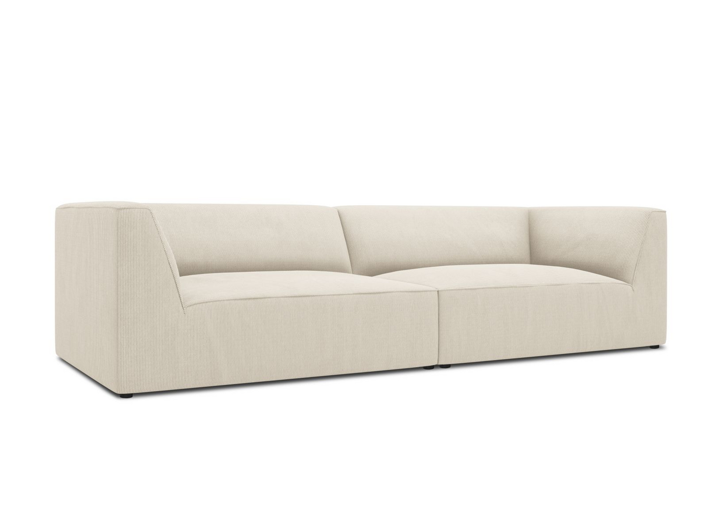 Cosmopolitan Design sofa, "Siena", 4-seter, 302 × 93 × 69 cm, Scala, svarte plastben