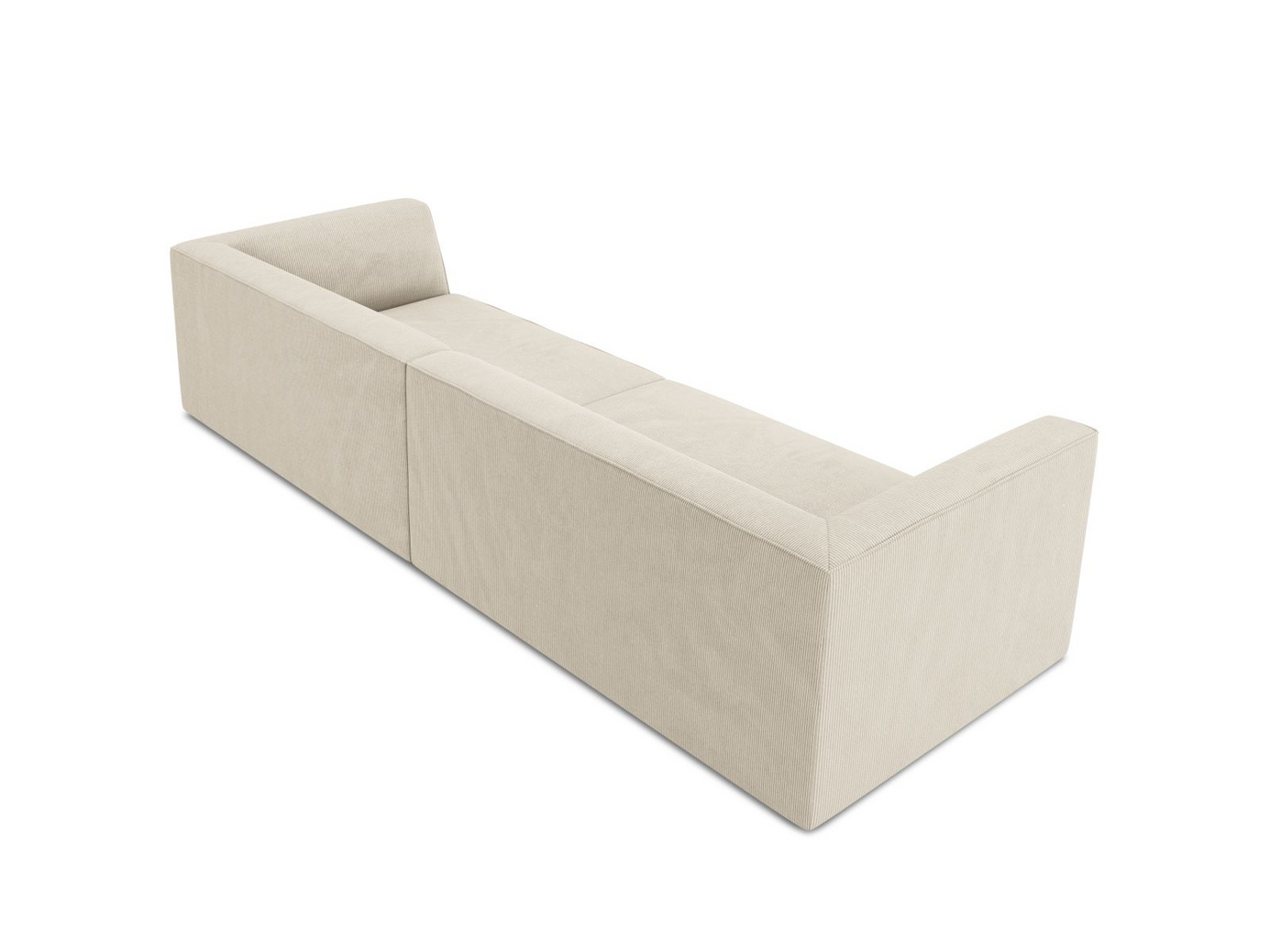 Cosmopolitan Design sofa, "Siena", 4-seter, 302 × 93 × 69 cm, Scala, svarte plastben