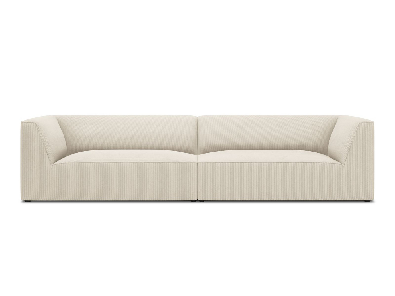 Cosmopolitan Design sofa, "Siena", 4-seter, 302 × 93 × 69 cm, Scala, svarte plastben