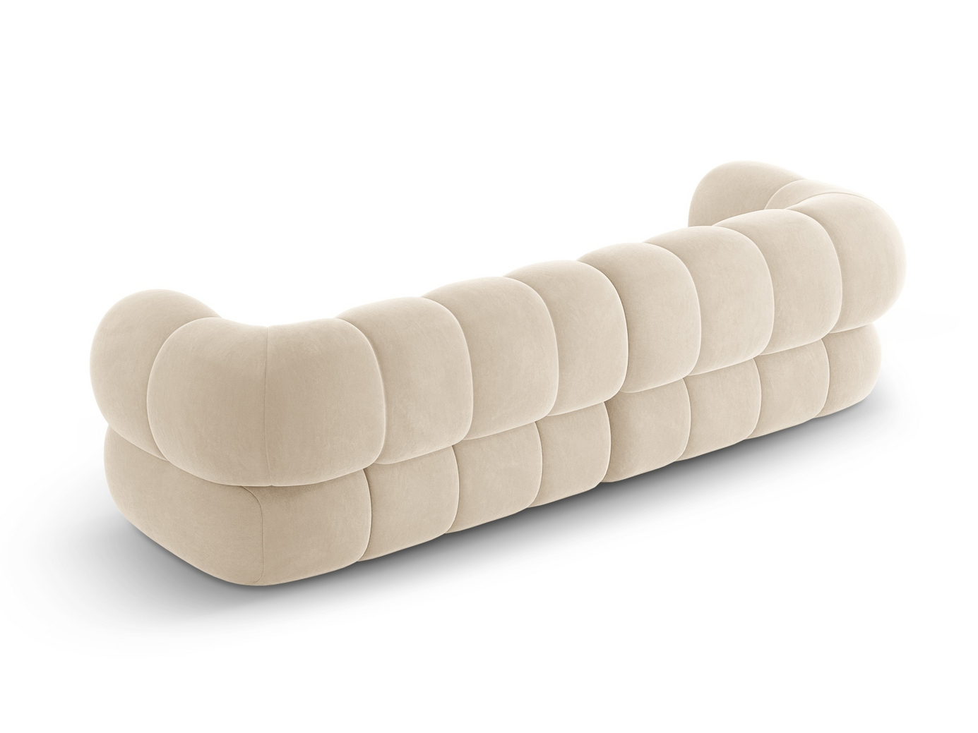 Cosmopolitan Design fløyelssofa, "Koge", 4-seter, 240 × 95 × 70 cm, Vogue, svarte plastben