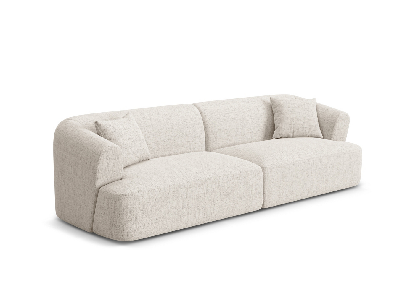 Cosmopolitan Design modulsofa, "Campi", 4-seter, 255 × 90 × 70 cm, Moly, svarte plastben