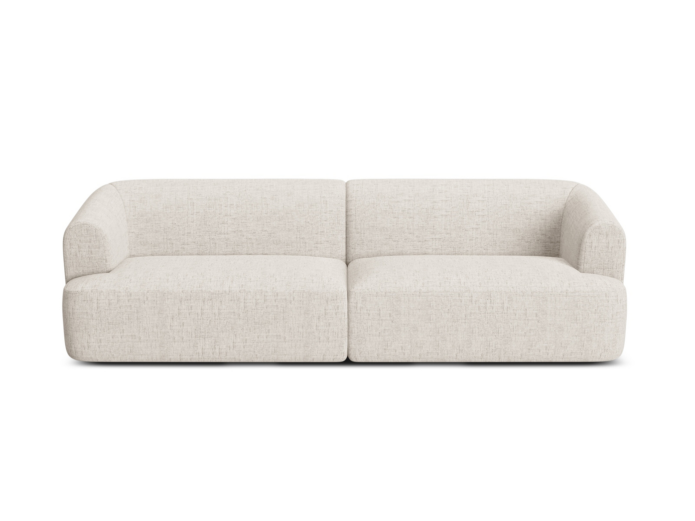 Cosmopolitan Design modulsofa, "Campi", 4-seter, 255 × 90 × 70 cm, Moly, svarte plastben