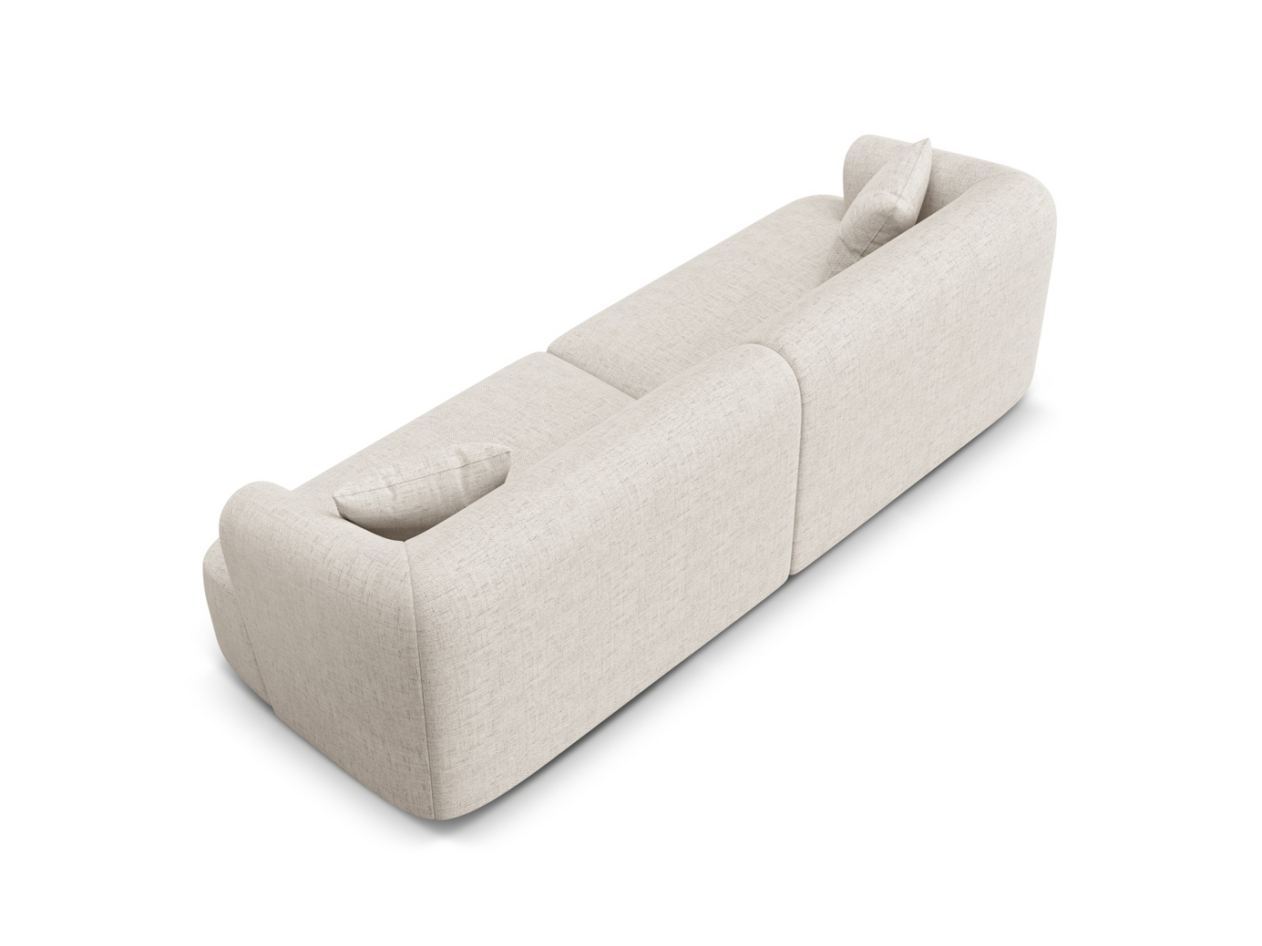 Cosmopolitan Design modulsofa, "Campi", 4-seter, 255 × 90 × 70 cm, Moly, svarte plastben
