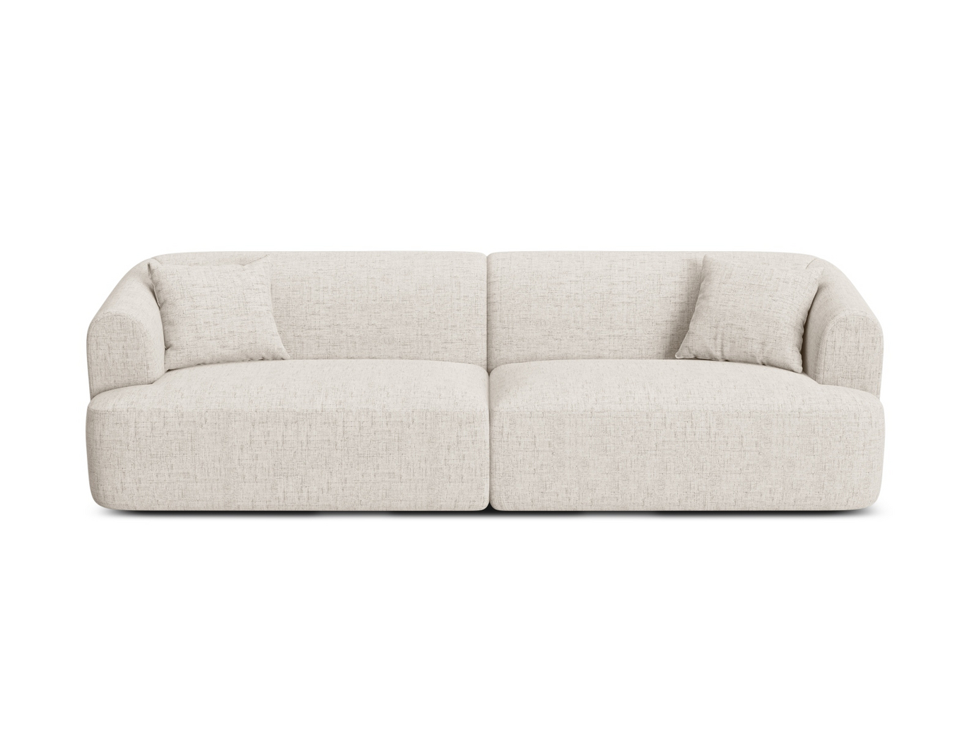 Cosmopolitan Design modulsofa, "Campi", 4-seter, 255 × 90 × 70 cm, Moly, svarte plastben