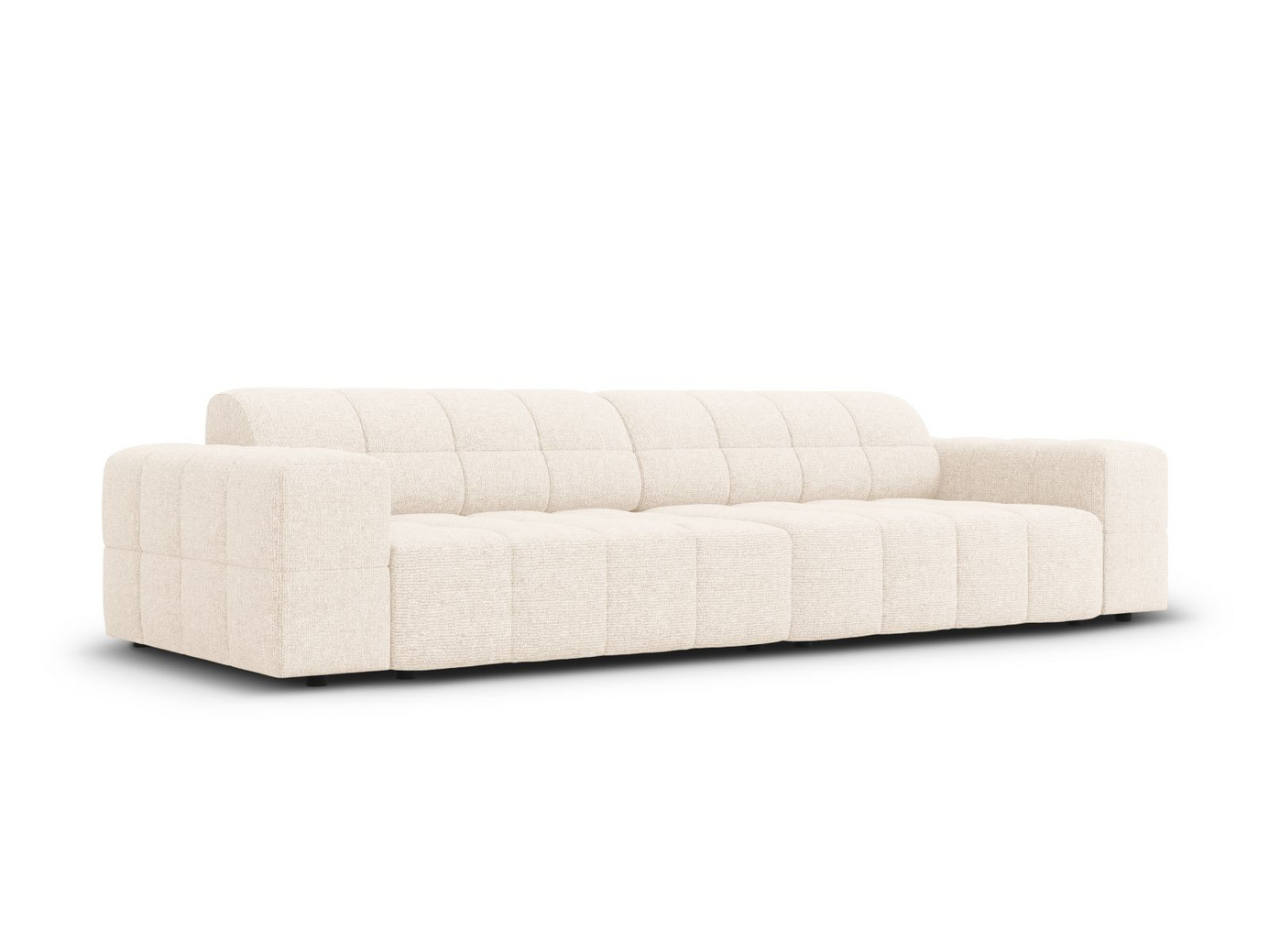 Cosmopolitan Design sofa, "Chicago", 4-seter, 252 × 102 × 78 cm, Haga, svarte plastben