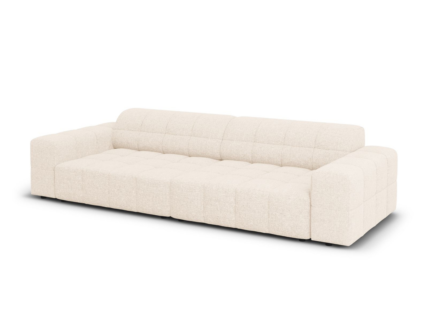 Cosmopolitan Design sofa, "Chicago", 4-seter, 252 × 102 × 78 cm, Haga, svarte plastben