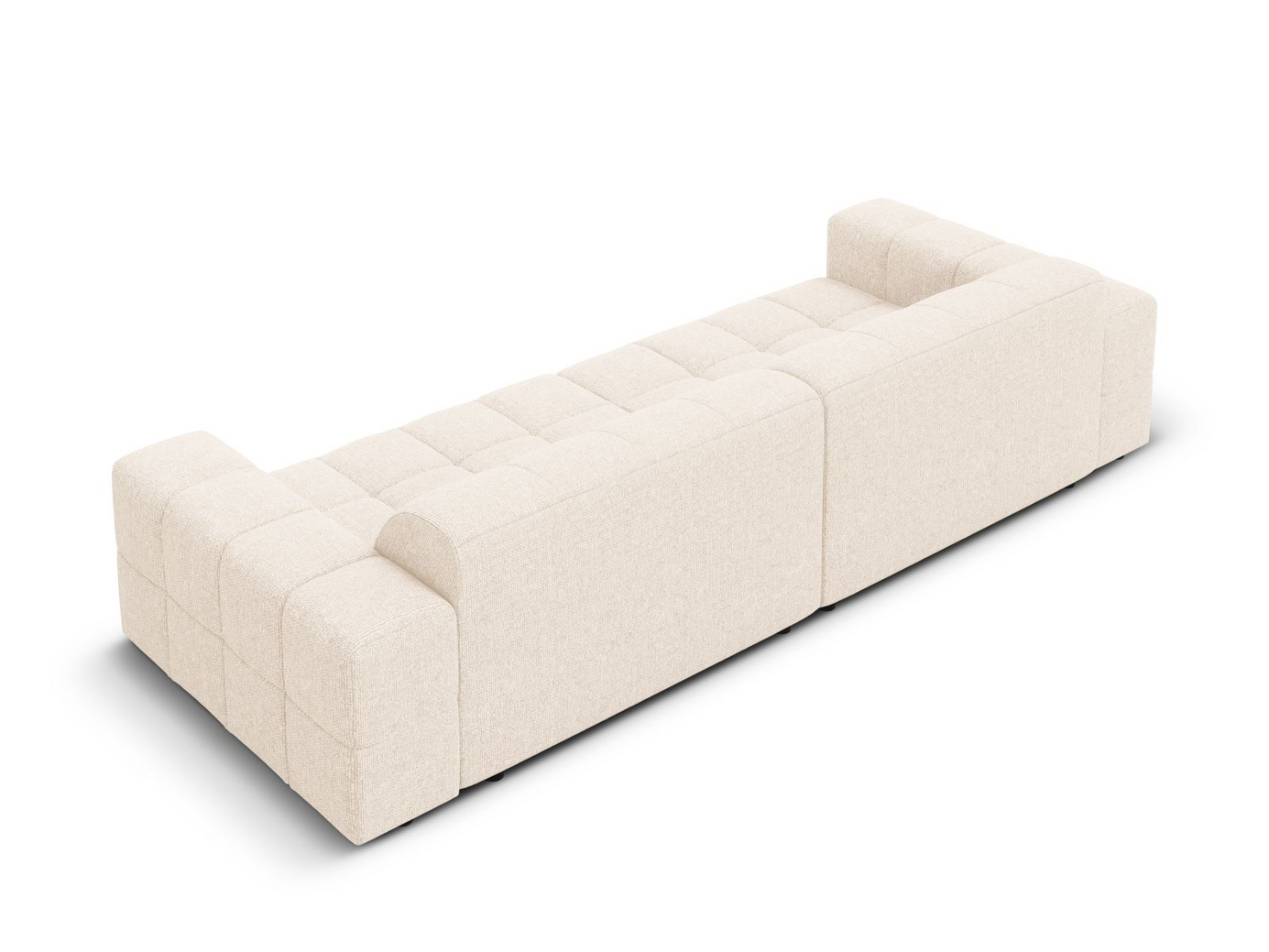 Cosmopolitan Design sofa, "Chicago", 4-seter, 252 × 102 × 78 cm, Haga, svarte plastben
