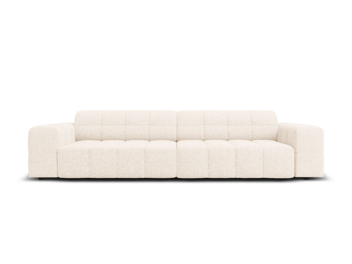 Cosmopolitan Design sofa, "Chicago", 4-seter, 252 × 102 × 78 cm, Haga, svarte plastben