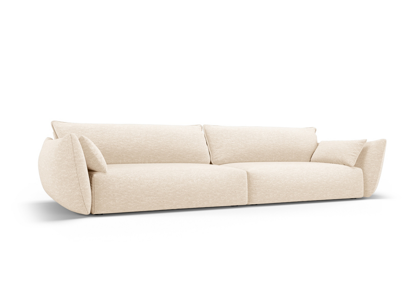 Cosmopolitan Design sofa, "Matera", 4-seter, 248 × 110 × 85 cm, Haga, svarte plastben