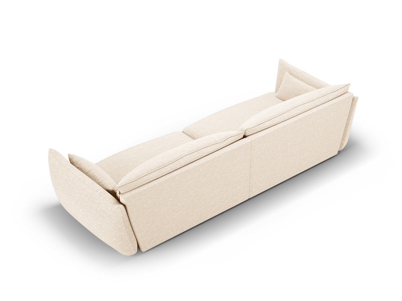 Cosmopolitan Design sofa, "Matera", 4-seter, 248 × 110 × 85 cm, Haga, svarte plastben