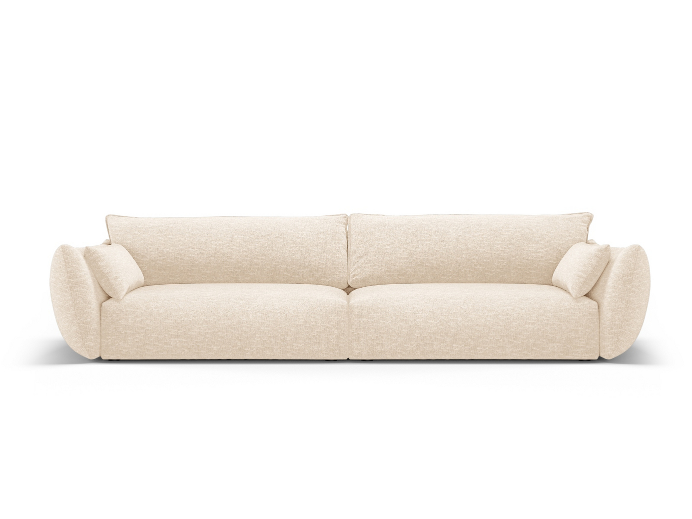 Cosmopolitan Design sofa, "Matera", 4-seter, 248 × 110 × 85 cm, Haga, svarte plastben