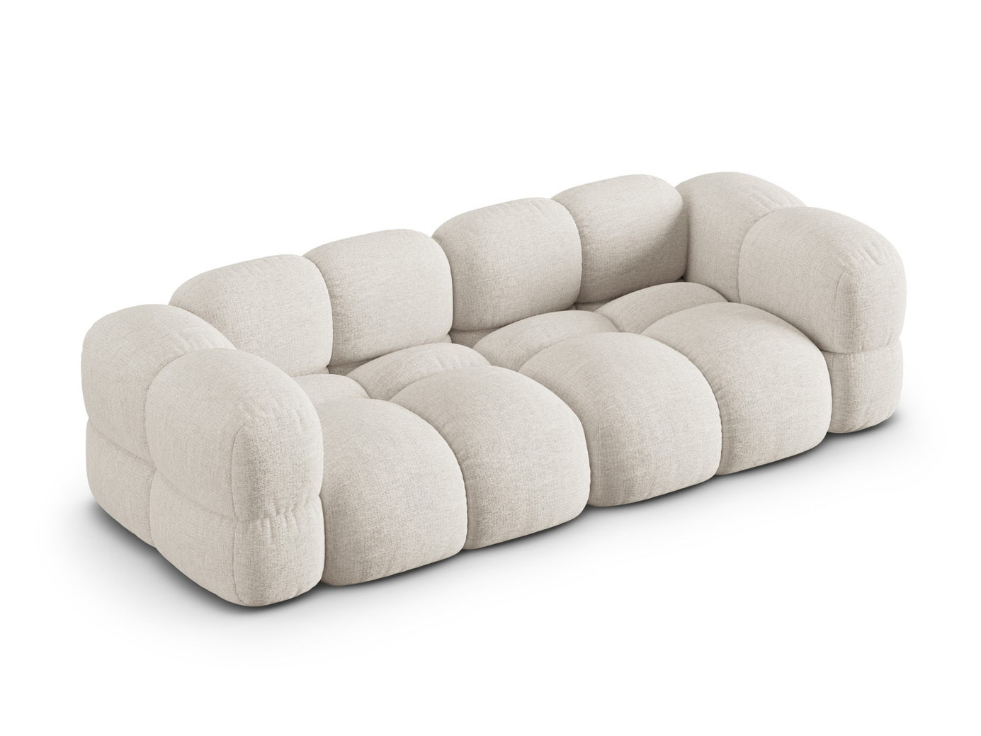Cosmopolitan Design sofa, "Loretto", 4-seter, 250 × 100 × 68 cm, Sorella, svarte plastben