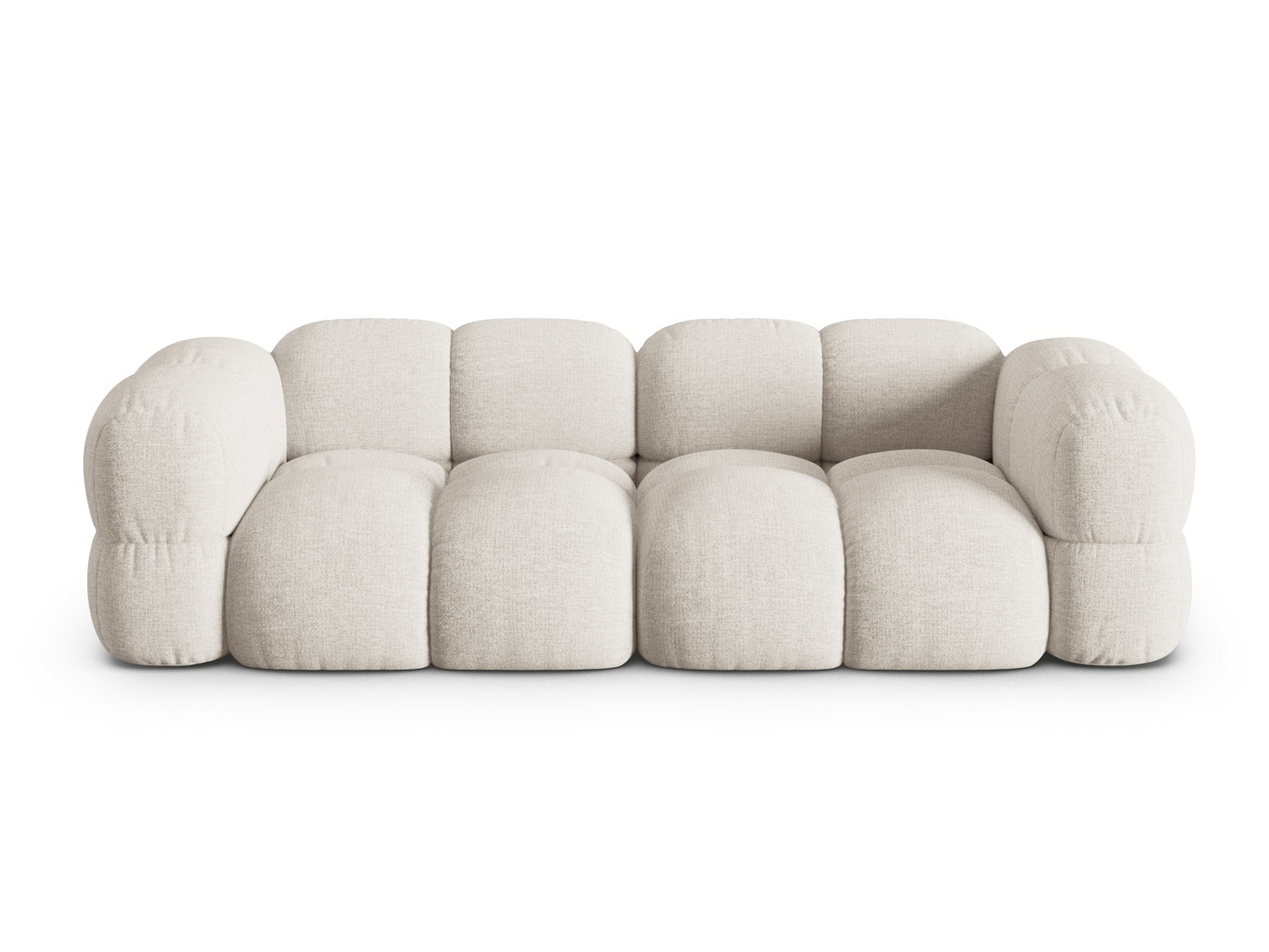 Cosmopolitan Design sofa, "Loretto", 4-seter, 250 × 100 × 68 cm, Sorella, svarte plastben
