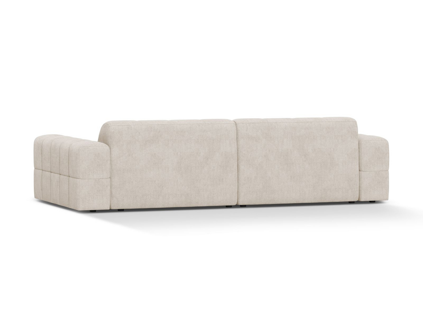 Cosmopolitan Design sofa, "Chicago", 4-seter, 252 × 102 × 78 cm, Eden 10, svarte plastben