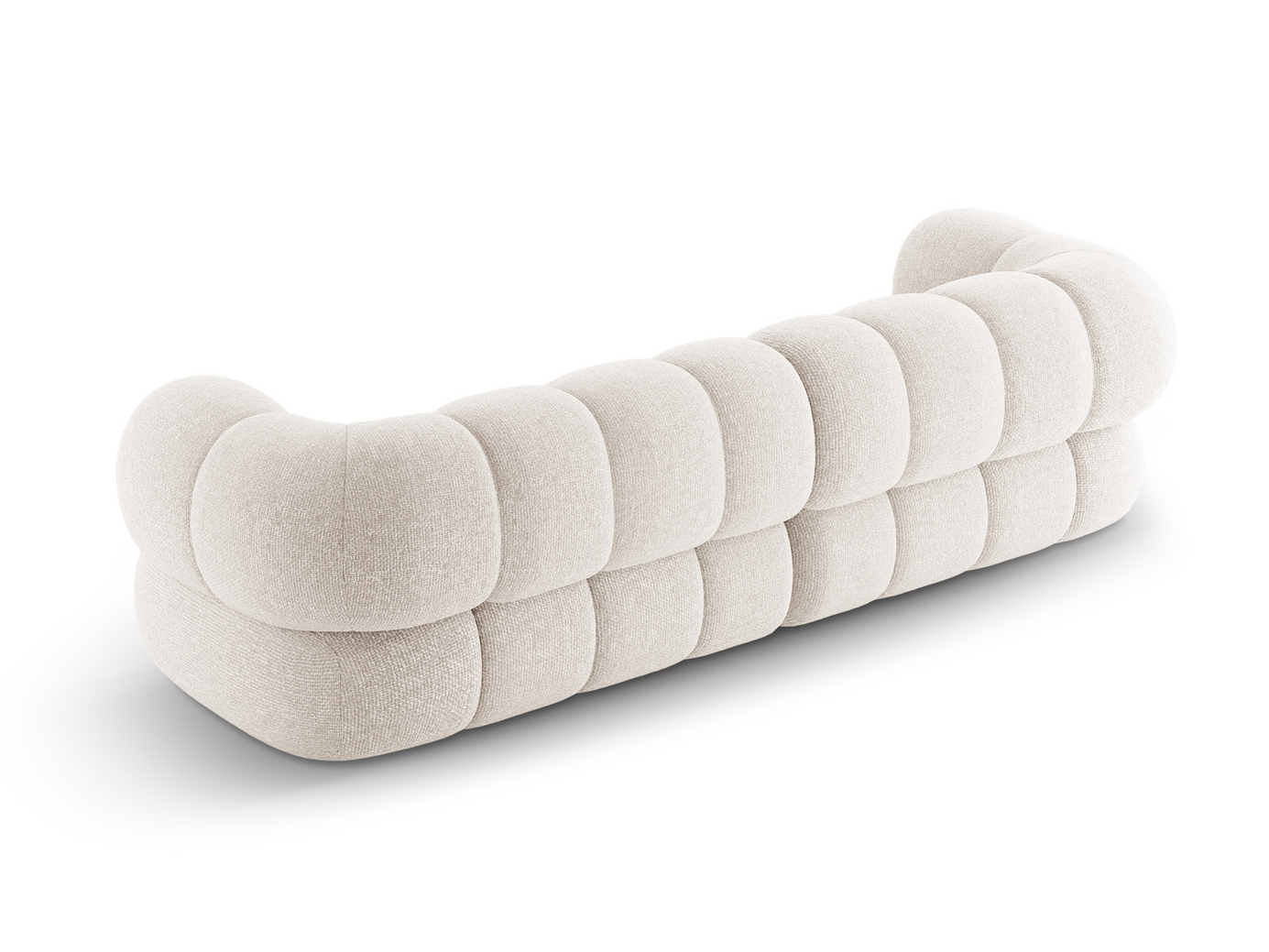 Cosmopolitan Design sofa, "Koge", 4-seter, 240 × 95 × 70 cm, Eden 10, svarte plastben