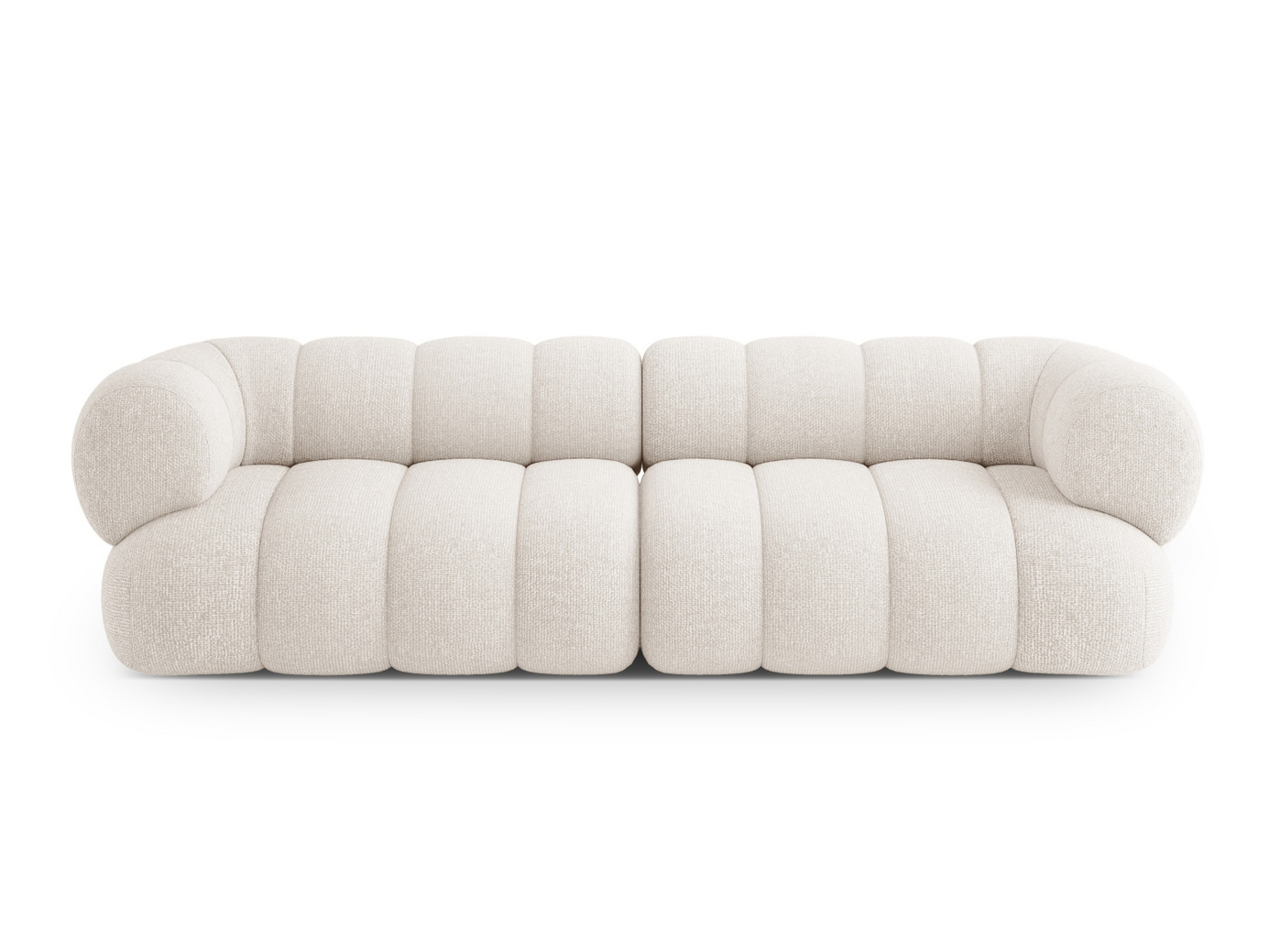 Cosmopolitan Design sofa, "Koge", 4-seter, 240 × 95 × 70 cm, Eden 10, svarte plastben