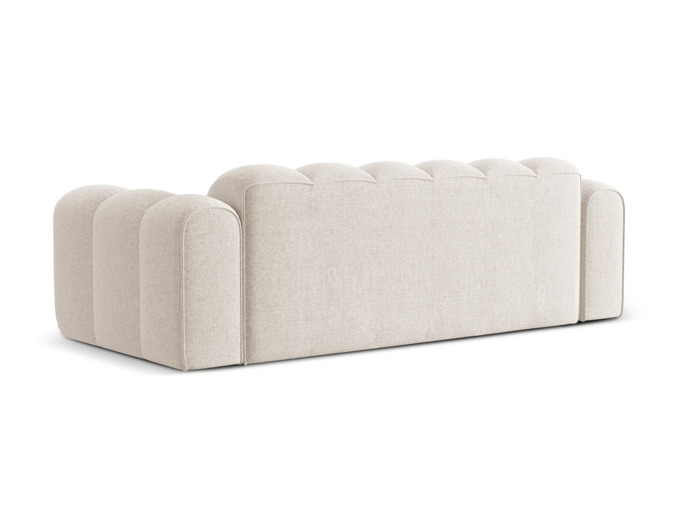 Cosmopolitan Design sofa, "Treno", 4-seter, 240 × 94 × 70 cm, Eden 10, svarte plastben