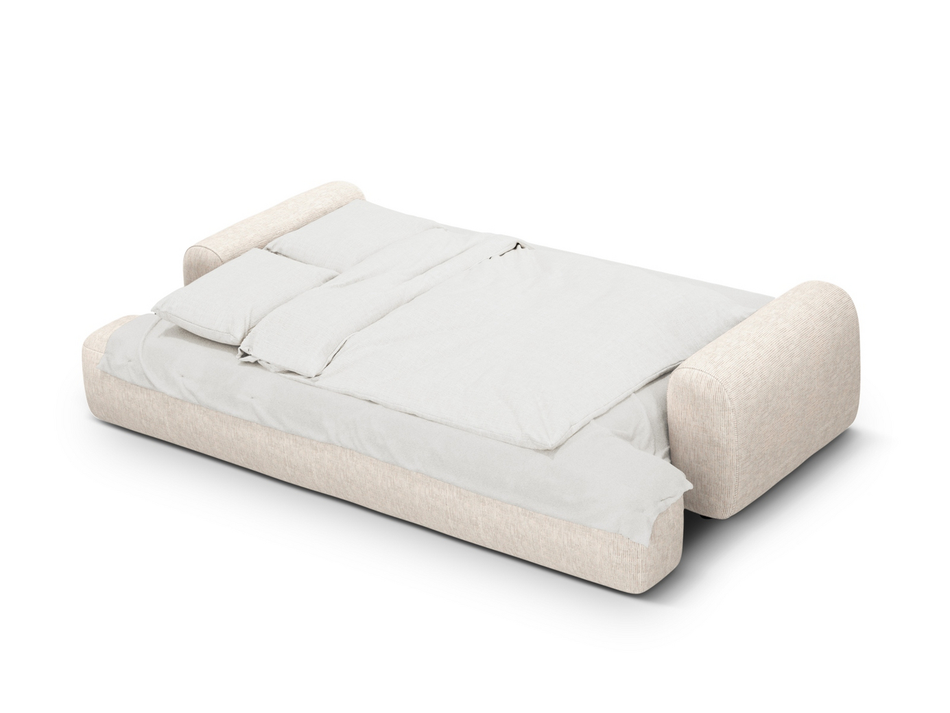 Cosmopolitan Design sovesofa med oppbevaring, "Calma", 4-seter, 250 × 100 × 84 cm, Baltimore, svarte plastben