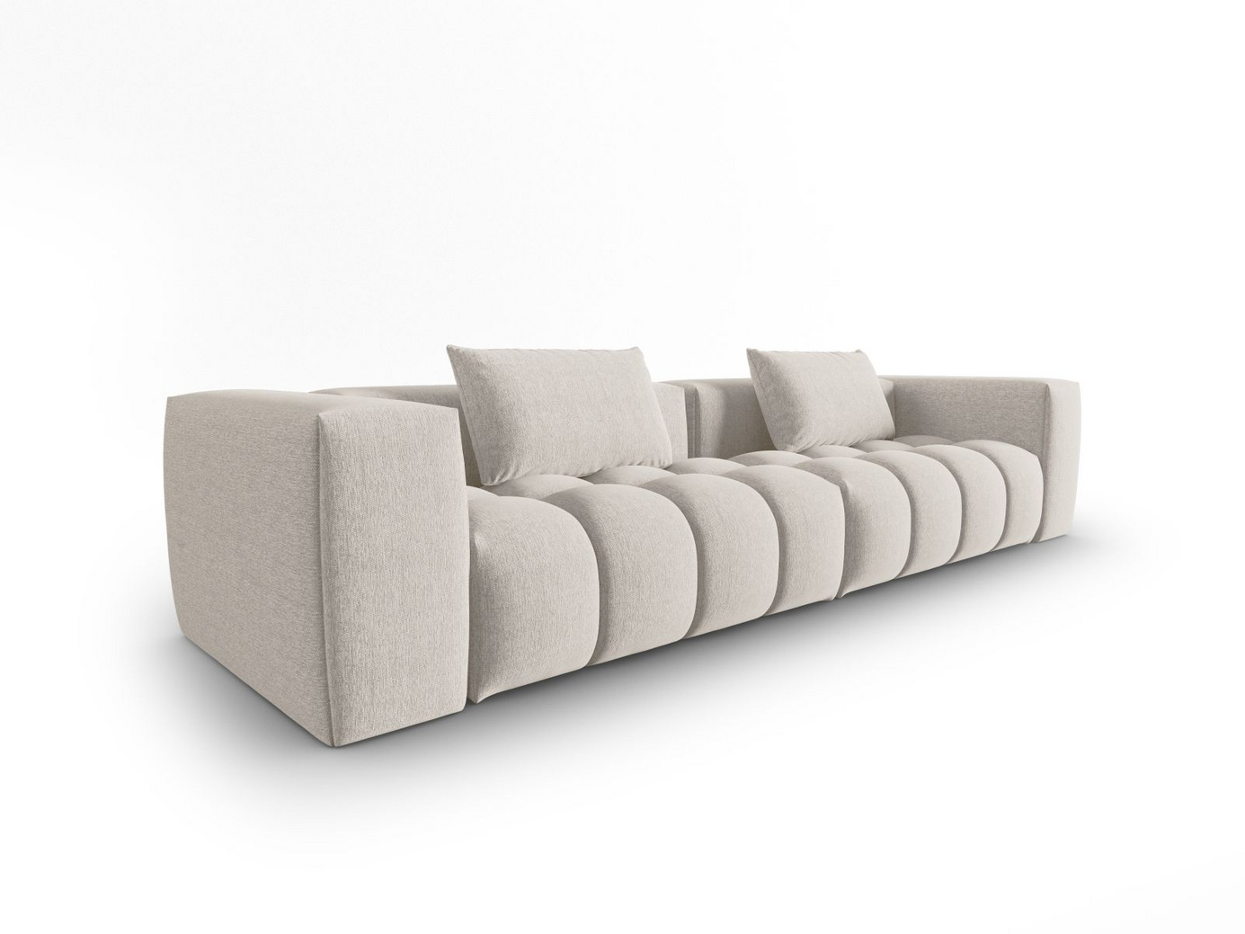 Cosmopolitan Design modulsofa, "Verona", 5-seter, 290 × 85 × 70 cm, Sorella, svarte plastben