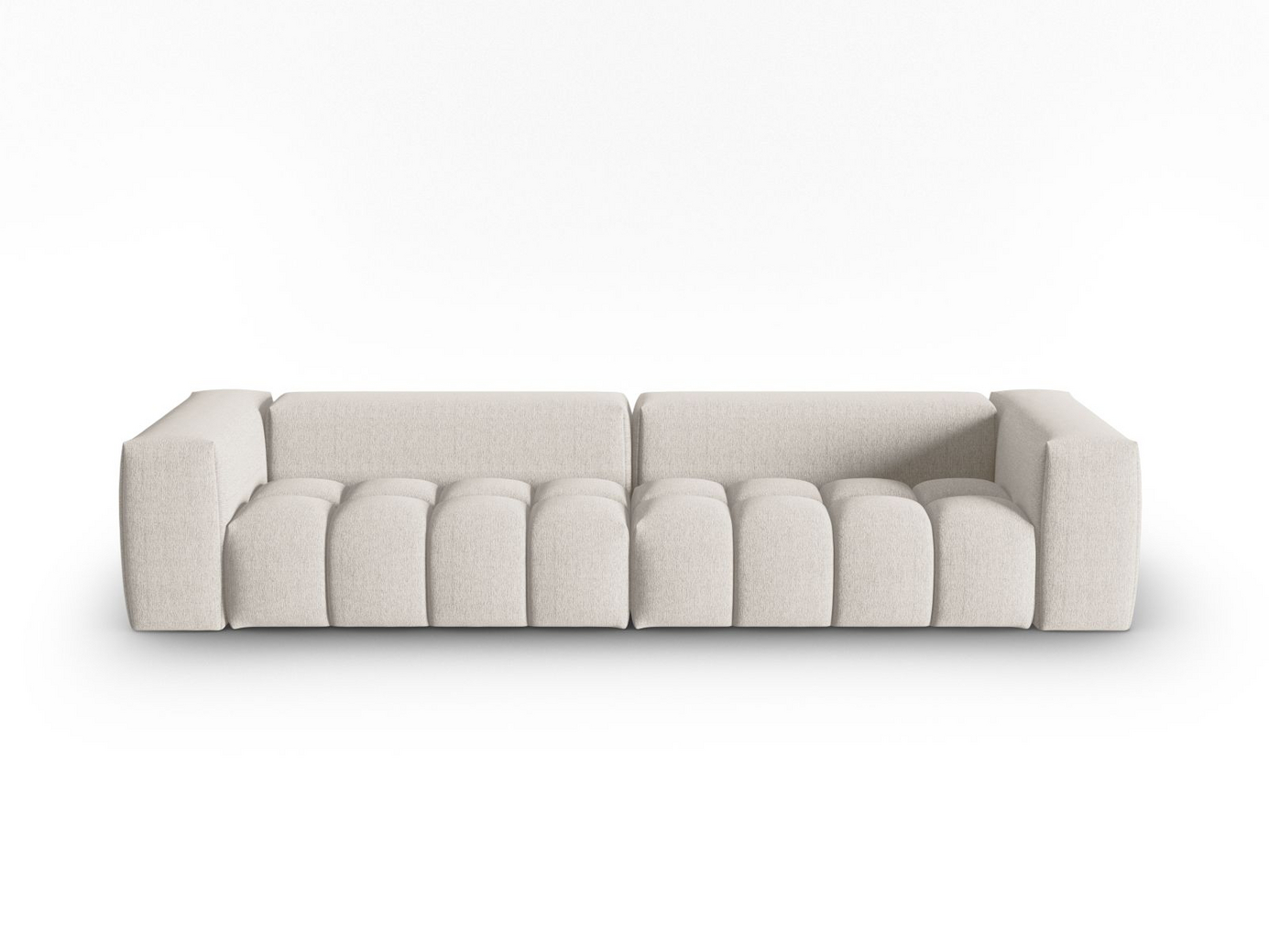 Cosmopolitan Design modulsofa, "Verona", 5-seter, 290 × 85 × 70 cm, Sorella, svarte plastben