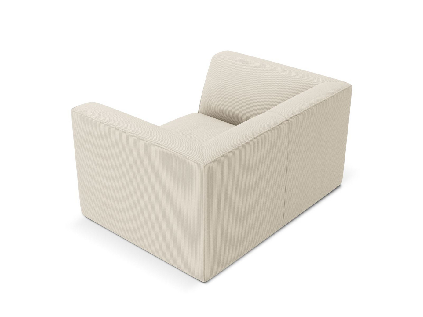 Cosmopolitan Design lenestol, "Siena", 1-seter, 120 × 92 × 69 cm, Scala, svarte plastben